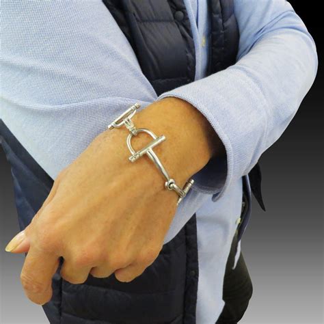 bracelet hermes argent massif|Hermes leather strap bracelet.